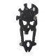 12 In 1 Manual Tool Screwdriver EDC Mini Portable Skull Multi-function Bottle Opener