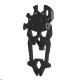 12 In 1 Manual Tool Screwdriver EDC Mini Portable Skull Multi-function Bottle Opener