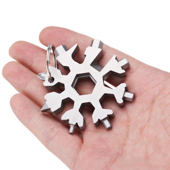 18 in 1 Multifunction EDC Snowflakes Screwdriver Multi-tool Portable Keychain Screwdriver Bottle Opener 18 in 1 Multifunction EDC Snowflakes Screwdriver Multi-tool Portable Keychain Screwdriver Bottle Opener