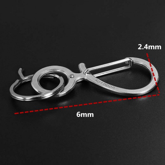 EDC Stainless Steel Keychain Multifunction Engaging Buckle Pocket Tool