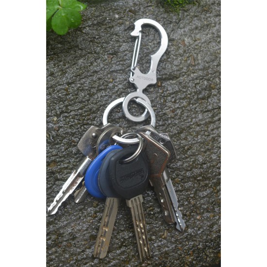 Stainless Steel Keychain Multifunction Carabiner Buckle EDC Tool Stainless Steel Keychain Multifunction Carabiner Buckle EDC Tool