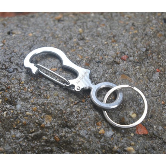 Stainless Steel Keychain Multifunction Carabiner Buckle EDC Tool Stainless Steel Keychain Multifunction Carabiner Buckle EDC Tool