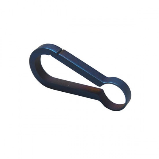 EDC 37mm Blue Quick Release Keychain Titanium Alloy Mini Key Ring