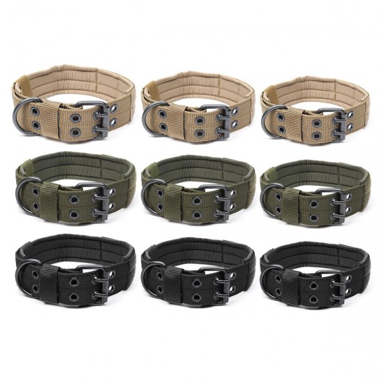 Adjustable Training Dog Collar Nylon Tactical Dog Collar Military With Metal D Ring Buckle Adjustable Training Dog Collar Nylon Tactical Dog Collar Military With Metal D Ring Buckle