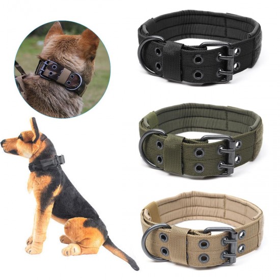 Adjustable Training Dog Collar Nylon Tactical Dog Collar Military With Metal D Ring Buckle Adjustable Training Dog Collar Nylon Tactical Dog Collar Military With Metal D Ring Buckle