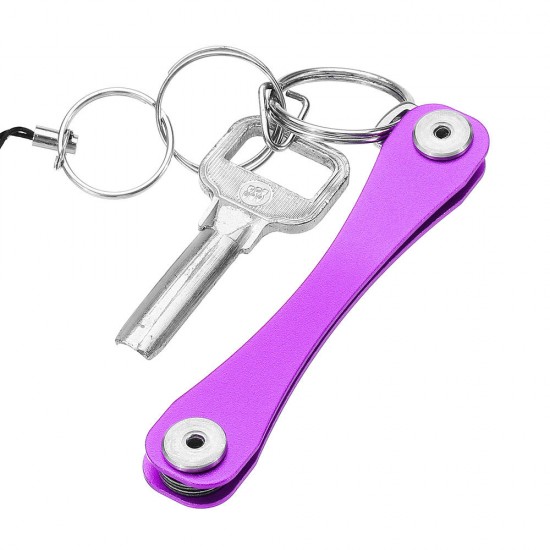 Aluminum EDC Storage Tool Double Open Key Clip DIY Keychain Storage