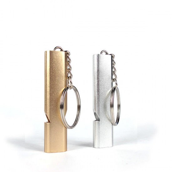 Aluminum Emergency Rescue Whistle Holes High Frequency Whistle EDC Tool Aluminum Emergency Rescue Whistle Holes High Frequency Whistle EDC Tool