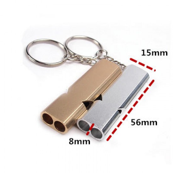 Aluminum Emergency Rescue Whistle Holes High Frequency Whistle EDC Tool Aluminum Emergency Rescue Whistle Holes High Frequency Whistle EDC Tool