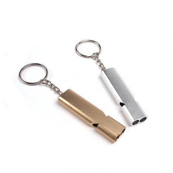 Aluminum Emergency Rescue Whistle Holes High Frequency Whistle EDC Tool