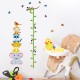 Animals Height Chart Non-toxic Removable Wall Stickers Kids Nursery Elephant Leopard Sticker Decor