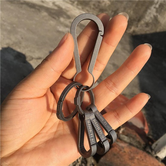 H2 60mm Titanium Quick Release Keychain Belt Loop Hook Key Clip
