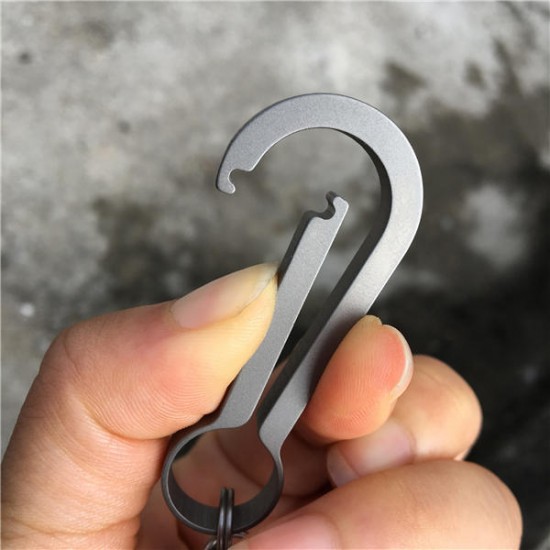 H2 60mm Titanium Quick Release Keychain Belt Loop Hook Key Clip H2 60mm Titanium Quick Release Keychain Belt Loop Hook Key Clip