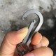 H2 60mm Titanium Quick Release Keychain Belt Loop Hook Key Clip H2 60mm Titanium Quick Release Keychain Belt Loop Hook Key Clip