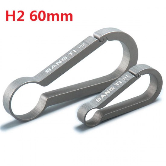 H2 60mm Titanium Quick Release Keychain Belt Loop Hook Key Clip H2 60mm Titanium Quick Release Keychain Belt Loop Hook Key Clip