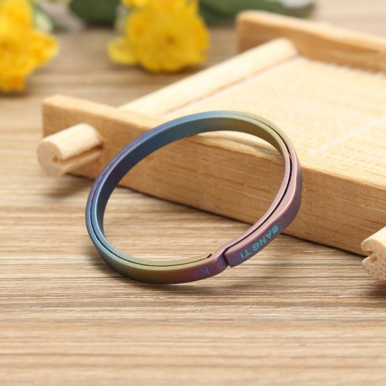 K2 32mm Colorful Titanium Key Ring Nail Saving Flexible Keyring