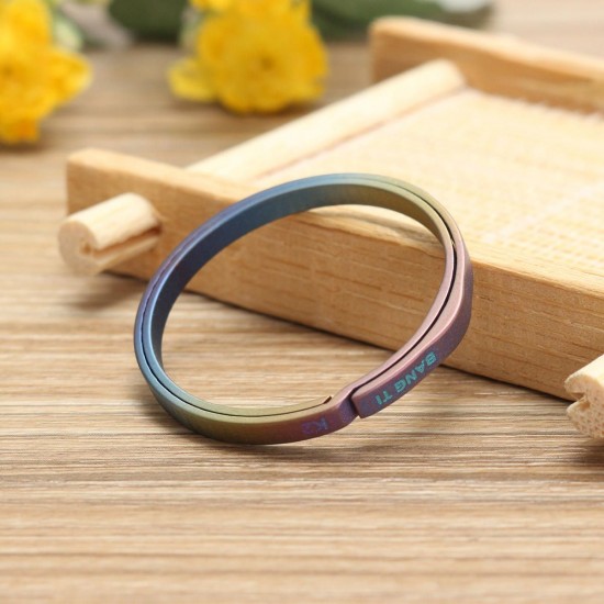 K2 32mm Colorful Titanium Key Ring Nail Saving Flexible Keyring K2 32mm Colorful Titanium Key Ring Nail Saving Flexible Keyring
