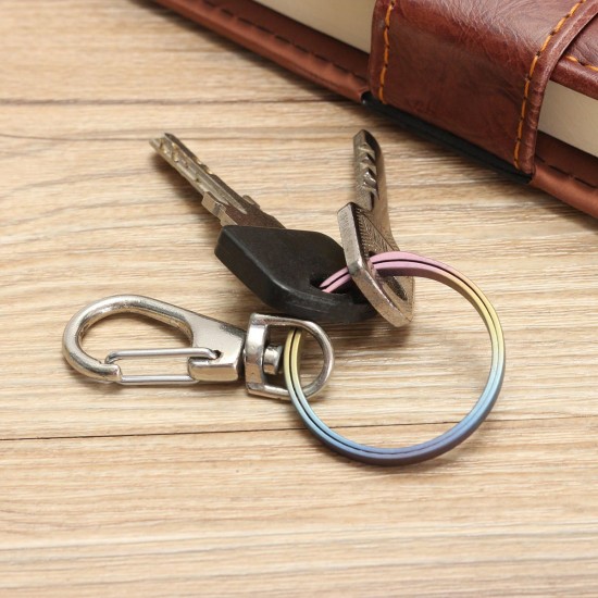 K2 32mm Colorful Titanium Key Ring Nail Saving Flexible Keyring K2 32mm Colorful Titanium Key Ring Nail Saving Flexible Keyring