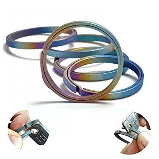 K2 32mm Colorful Titanium Key Ring Nail Saving Flexible Keyring K2 32mm Colorful Titanium Key Ring Nail Saving Flexible Keyring