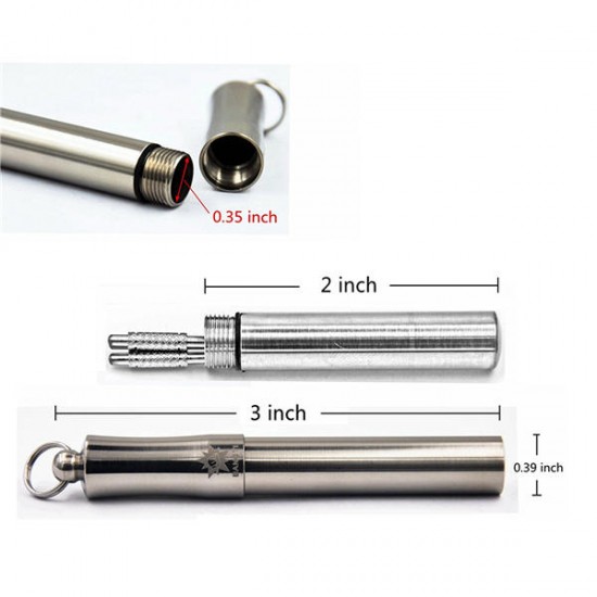 S Titanium Alloy Waterproof Toothpick Holder Ultralight Pocket Travel Kit