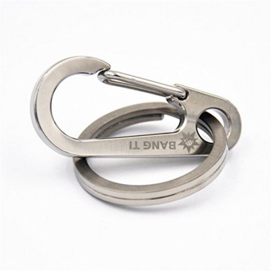 45mm Titanium Quick Release Keychain Key Clip with 32mm Ti Keyring 45mm Titanium Quick Release Keychain Key Clip with 32mm Ti Keyring