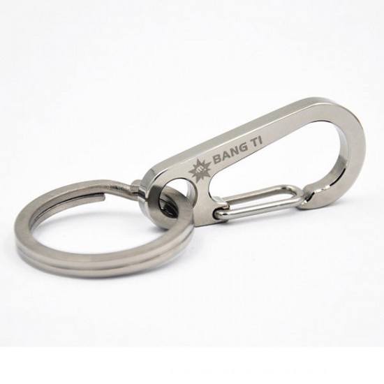 45mm Titanium Quick Release Keychain Key Clip with 32mm Ti Keyring 45mm Titanium Quick Release Keychain Key Clip with 32mm Ti Keyring