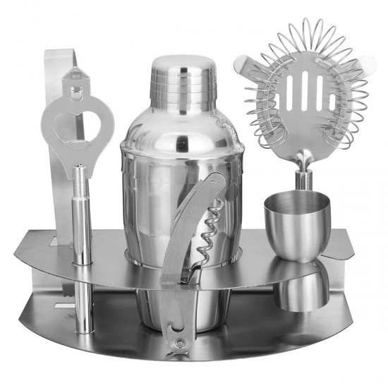 Bartender Shaker Cocktail Drink Mixer Stainless Steel Bar Opener Set Tools Martini Kit Bartender Shaker Cocktail Drink Mixer Stainless Steel Bar Opener Set Tools Martini Kit
