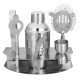 Bartender Shaker Cocktail Drink Mixer Stainless Steel Bar Opener Set Tools Martini Kit Bartender Shaker Cocktail Drink Mixer Stainless Steel Bar Opener Set Tools Martini Kit