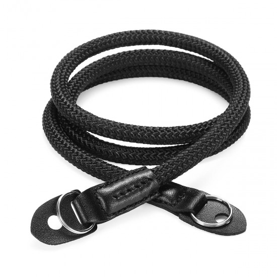 Black 100CM Rope Camera Strap HandMade Durable Singing Rock Static Rope For Lieca Sony
