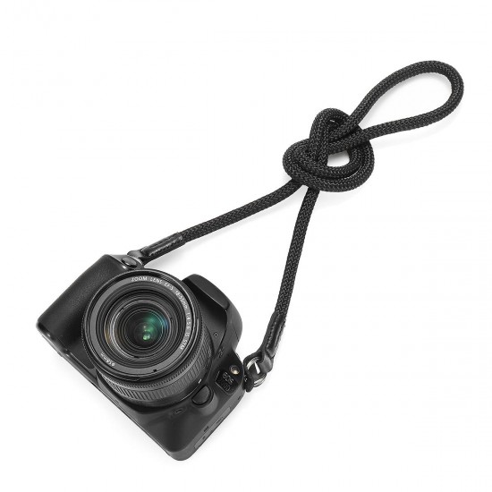 Black 100CM Rope Camera Strap HandMade Durable Singing Rock Static Rope For Lieca Sony Black 100CM Rope Camera Strap HandMade Durable Singing Rock Static Rope For Lieca Sony