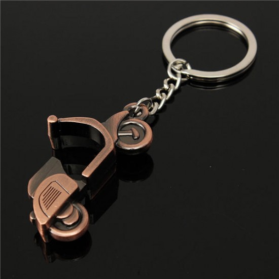 Bronze 3D Motorcycle Scooter Keychain Classic Keyring Pendant