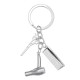 Creative Keychain Alloy Stylist Hair Dryer Scissor Comb Dangle Pendant Key Ring Artware Gift Creative Keychain Alloy Stylist Hair Dryer Scissor Comb Dangle Pendant Key Ring Artware Gift