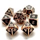 Solid Metal Polyhedral Dice Role Playing RPG 7 Dice Set With Bag Multisided Dice Set