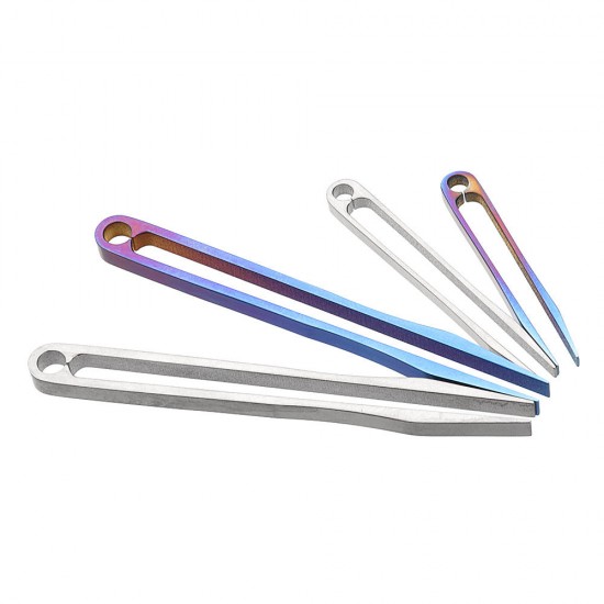 EDC TC4 Titanium Alloy Mini Tweezer Portable Emergency CNC Clip Tool EDC TC4 Titanium Alloy Mini Tweezer Portable Emergency CNC Clip Tool