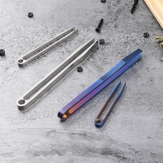 EDC TC4 Titanium Alloy Mini Tweezer Portable Emergency CNC Clip Tool EDC TC4 Titanium Alloy Mini Tweezer Portable Emergency CNC Clip Tool