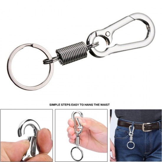 EDC Tool Zinc Alloy Keychain Spring Belt Bag Clip Hook Carabiner Buckle Keyring EDC Tool Zinc Alloy Keychain Spring Belt Bag Clip Hook Carabiner Buckle Keyring