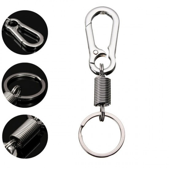 EDC Tool Zinc Alloy Keychain Spring Belt Bag Clip Hook Carabiner Buckle Keyring