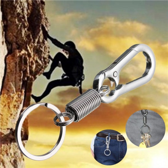 EDC Tool Zinc Alloy Keychain Spring Belt Bag Clip Hook Carabiner Buckle Keyring