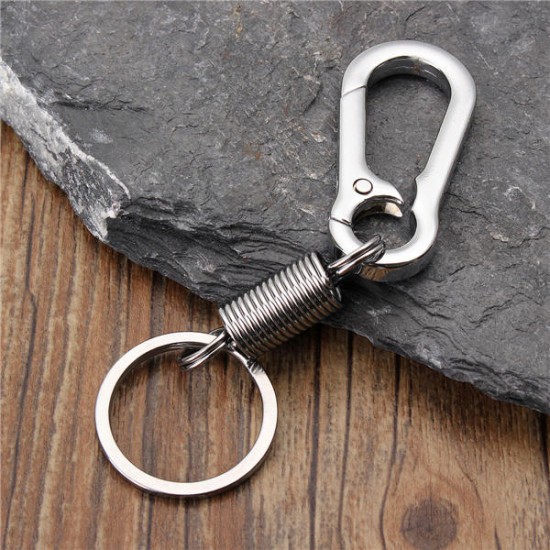 EDC Tool Zinc Alloy Keychain Spring Belt Bag Clip Hook Carabiner Buckle Keyring