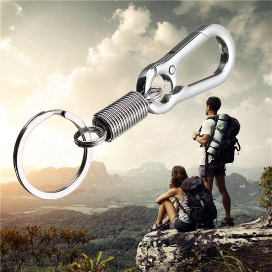 EDC Tool Zinc Alloy Keychain Spring Belt Bag Clip Hook Carabiner Buckle Keyring