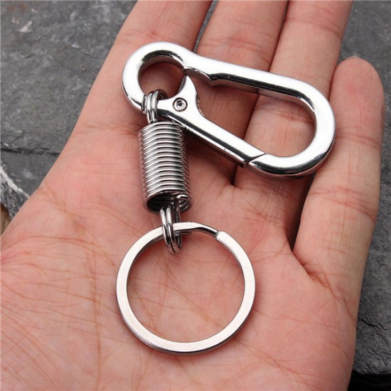 EDC Tool Zinc Alloy Keychain Spring Belt Bag Clip Hook Carabiner Buckle Keyring