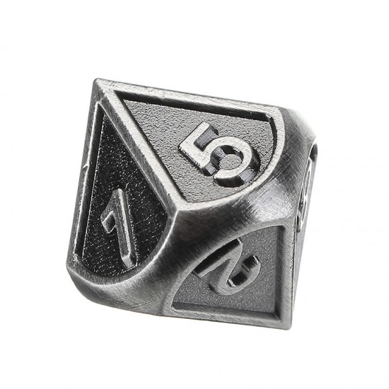 Embossed Steel 7 Pcs Multisided Dice Heavy Metal Polyhedral Dice Set w/ Bag Embossed Steel 7 Pcs Multisided Dice Heavy Metal Polyhedral Dice Set w/ Bag