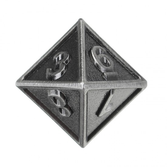 Embossed Steel 7 Pcs Multisided Dice Heavy Metal Polyhedral Dice Set w/ Bag Embossed Steel 7 Pcs Multisided Dice Heavy Metal Polyhedral Dice Set w/ Bag