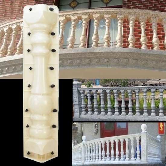 European Style Roman Column Cement Mold Balcony Garden Railing Fence Pillar Mould