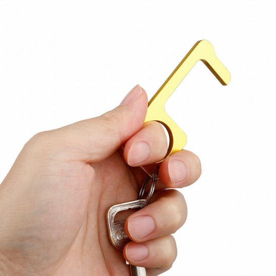 Hygiene Hand Protective Antimicrobial Brass EDC Door Opener Elevator Handle Key