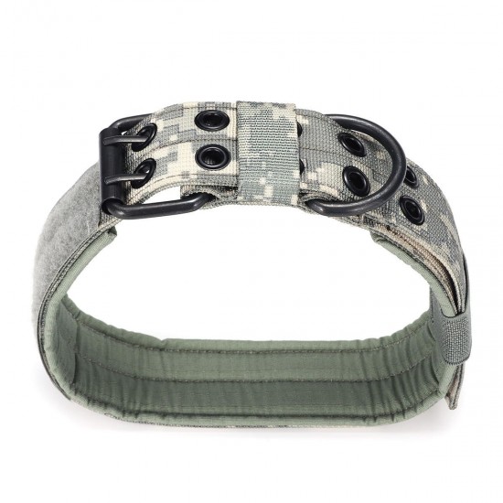 M Tactical Military Adjustable Dog Training Collar Nylon Leash w/Metal Buckle