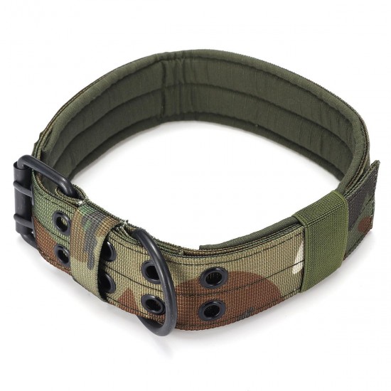 M Tactical Military Adjustable Dog Training Collar Nylon Leash w/Metal Buckle