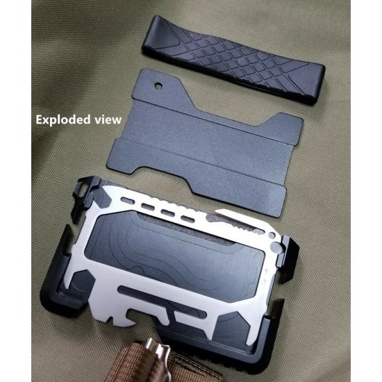Metal Clip EDC Wallet Tactical Multi-function Wallet Card Package Army Fans Equipment