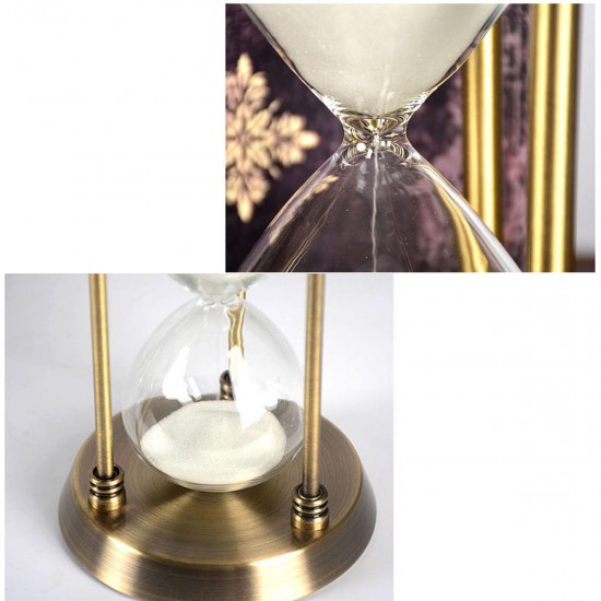 Metal Hourglass Timer Decoration Creative Birthday Business Gift Gold 15 Minutes