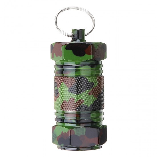 Mini Holder Box Keyring Alloy Waterproof Sealed Pocket Container Keychain Case Bottle Stash Holder Mini Holder Box Keyring Alloy Waterproof Sealed Pocket Container Keychain Case Bottle Stash Holder