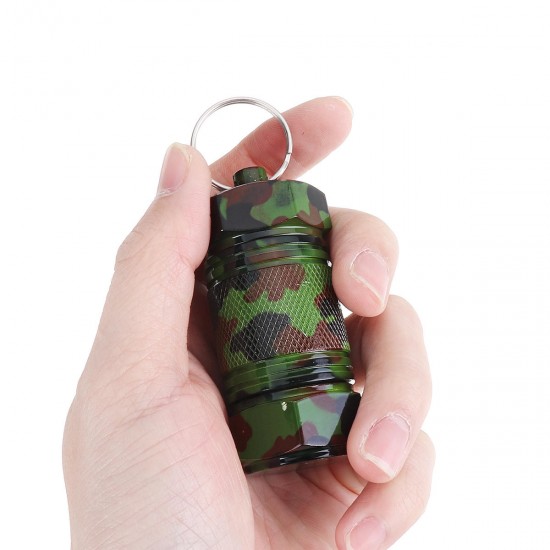 Mini Holder Box Keyring Alloy Waterproof Sealed Pocket Container Keychain Case Bottle Stash Holder